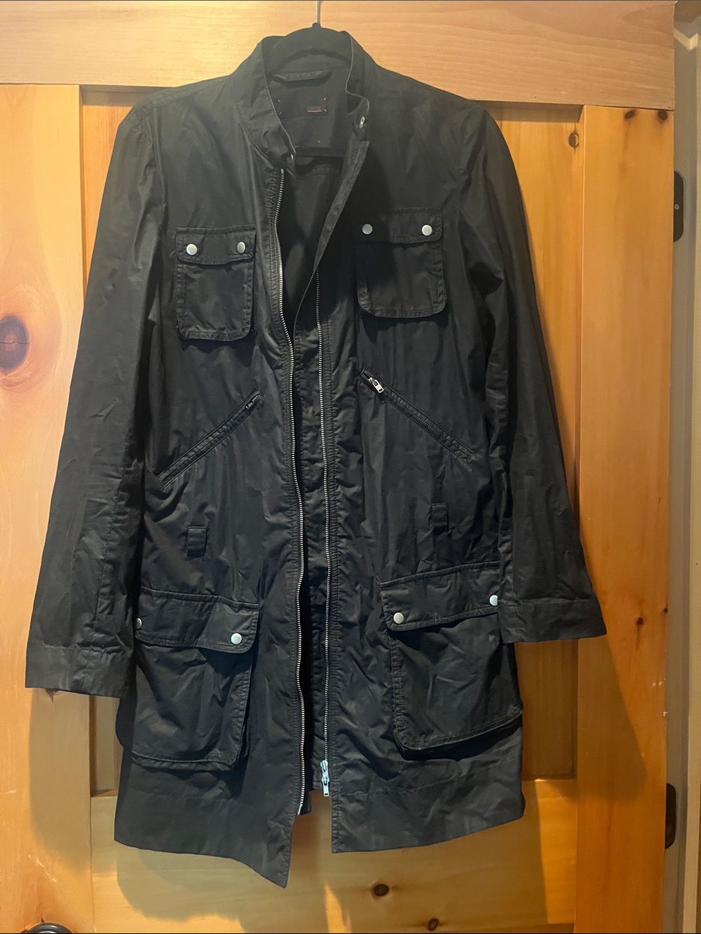 Women's Black Military-Style Field Jacket